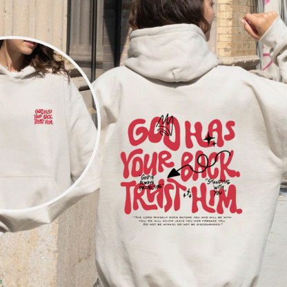 God Has Your Back Trust Him Christian Premium Fleece Hoodie Set