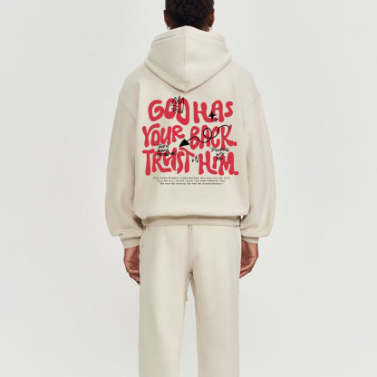 God Has Your Back Trust Him Christian Premium Fleece Hoodie Set