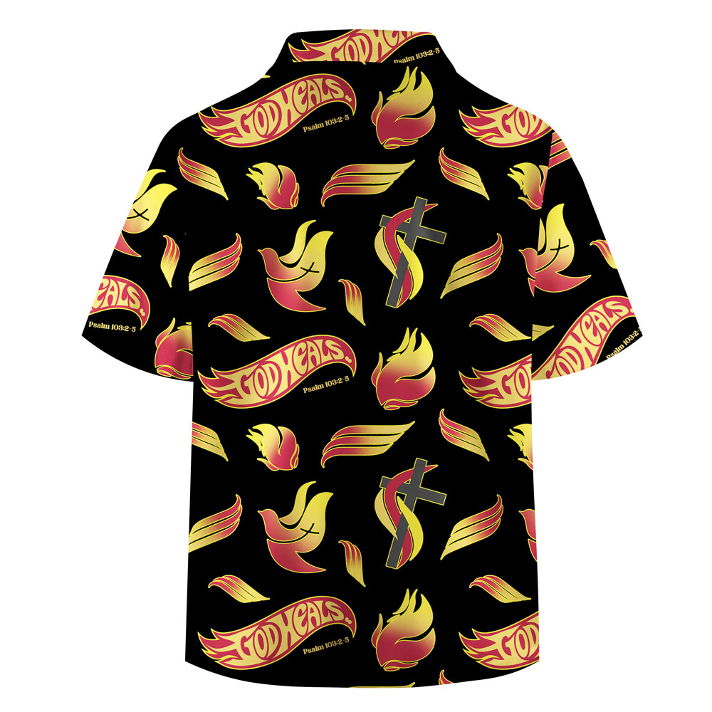 God Heals Black Christian Hawaiian Shirt