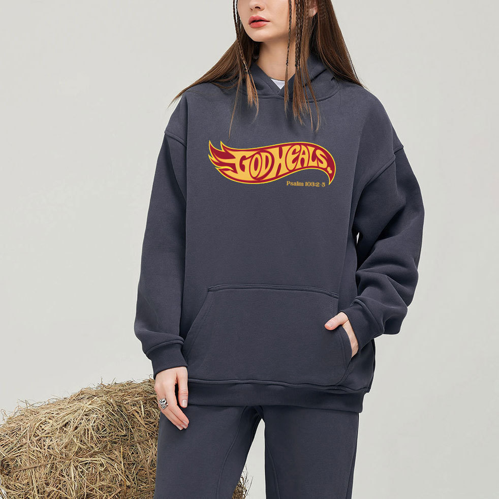 God Heals Christian Fleece Hoodie Set