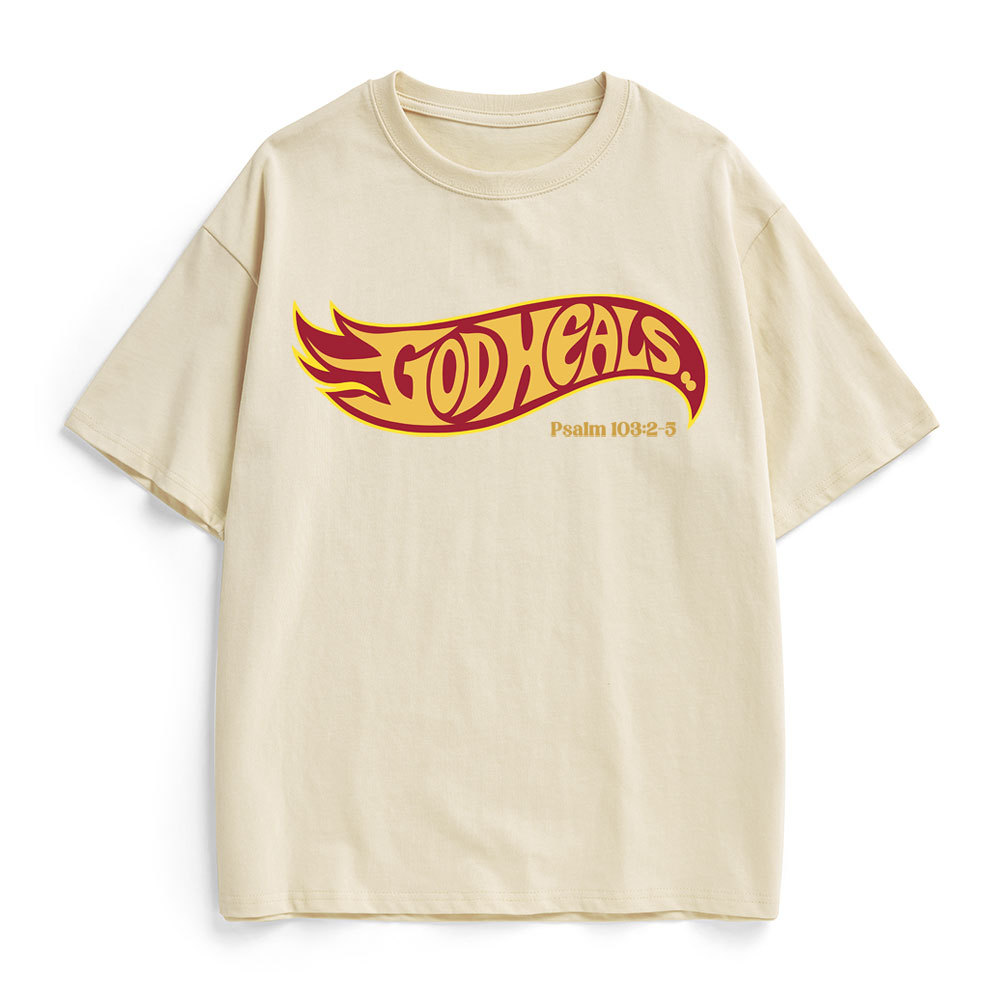 God Heals Christian Heavy Cotton T-Shirt