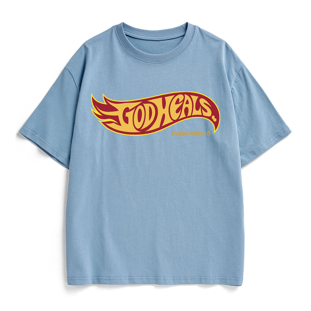 God Heals Christian Heavy Cotton T-Shirt