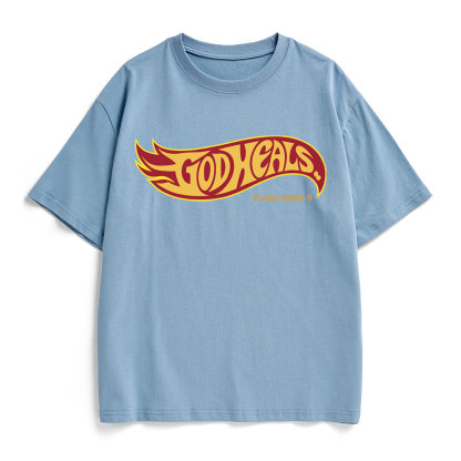 God Heals Christian Heavy Cotton T-Shirt