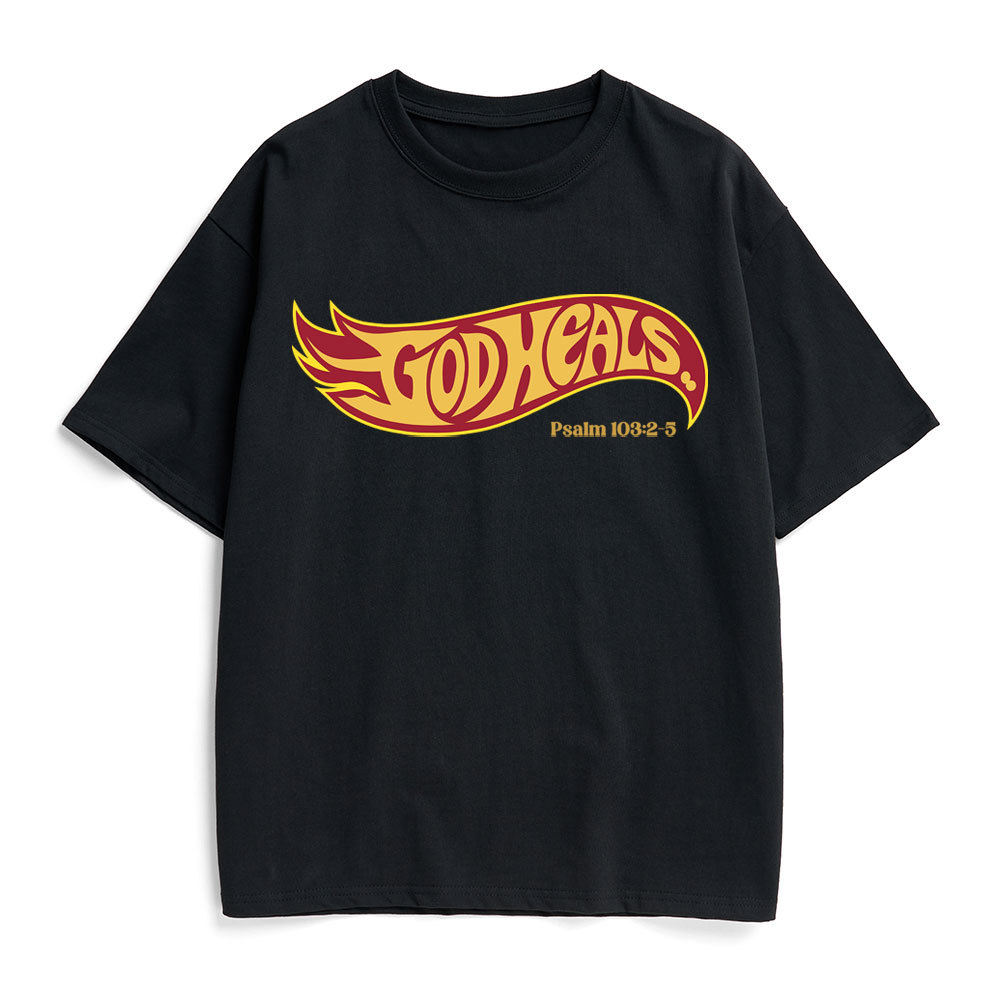 God Heals Christian Heavy Cotton T-Shirt