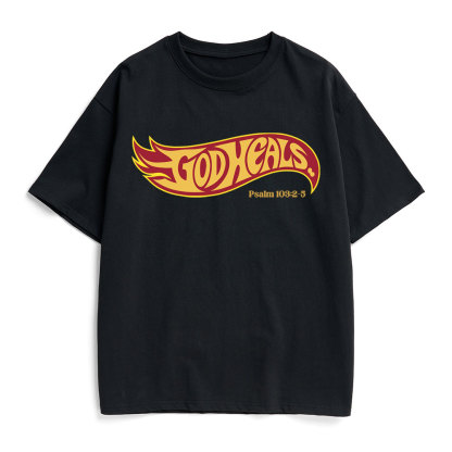 God Heals Christian Heavy Cotton T-Shirt