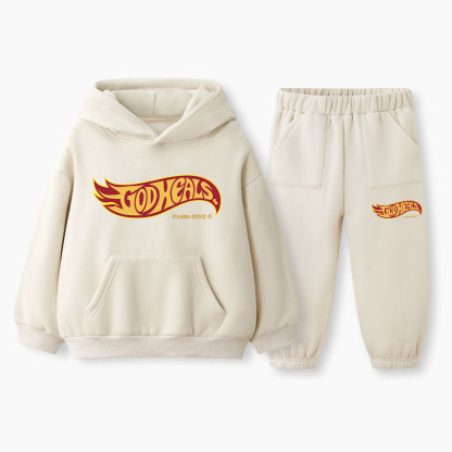 God Heals Christian Kid Fleece Hoodie Set