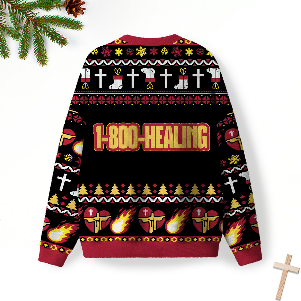 God Heals Christian Lightweight Sweater