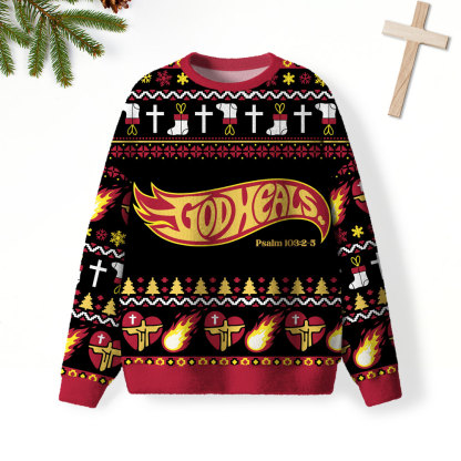 God Heals Christian Lightweight Sweater