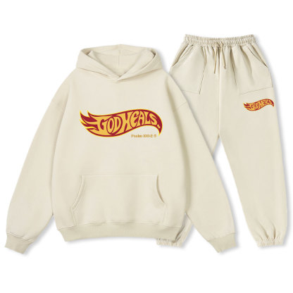 God Heals Christian Premium Fleece Hoodie Set Sale - GuidingCross