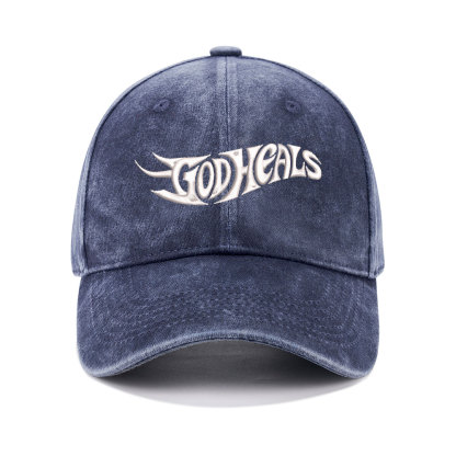 God Heals Christian Washed Hat