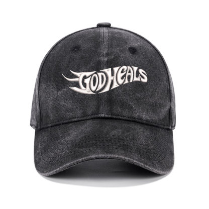 God Heals Christian Washed Hat