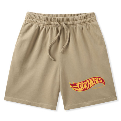 God Heals Christian Washed Shorts