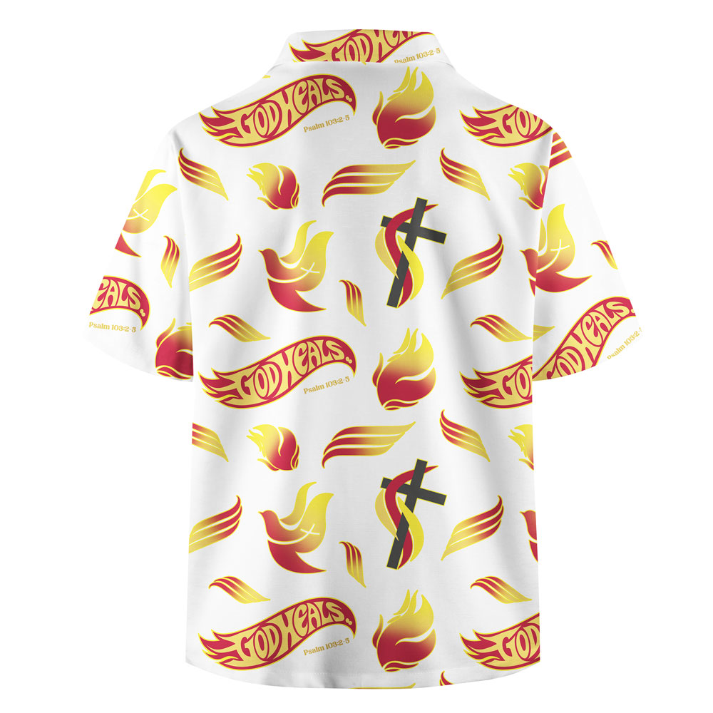 God Heals White Christian Hawaiian Shirt