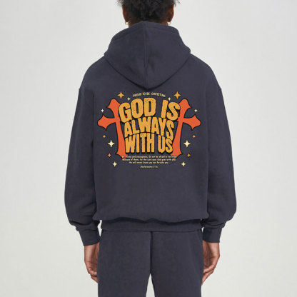 God Is Always With Us Christian Fleece Hoodie Set
