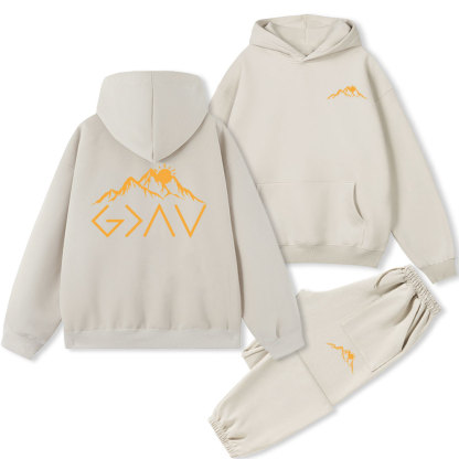 God Is Better Than Highs And Lows CHrist CHristian Fleece Hoodie Set