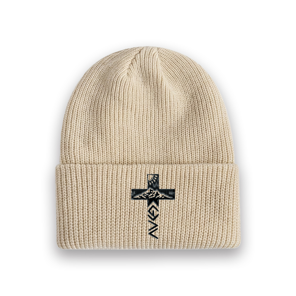 God Is Better Than Highs And Lows Christian Embroidered Knit Beanie