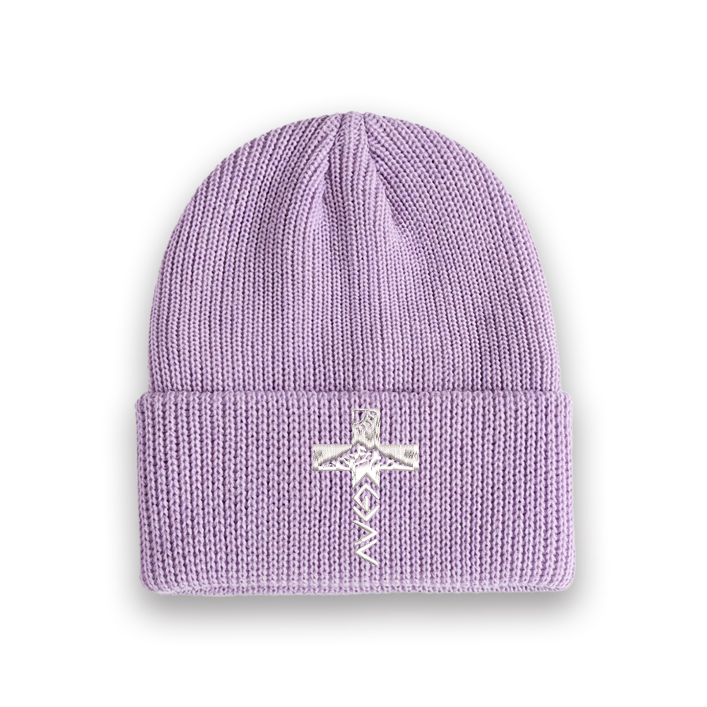 God Is Better Than Highs And Lows Christian Embroidered Knit Beanie