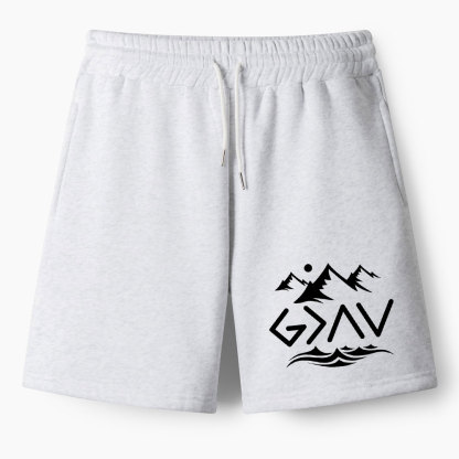 God Is Better Than Highs And Lows Christian Fleece Shorts