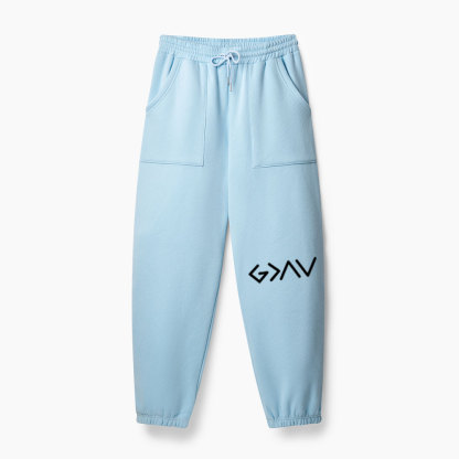 God Is Better Than The Highs And Lows Christian Fleece Sweatpants