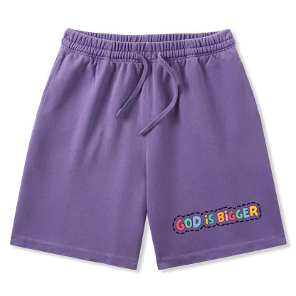 God Is Bigger Christian Washed Shorts
