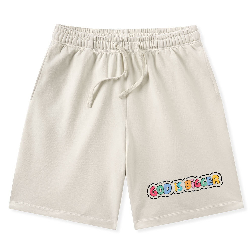 God Is Bigger Christian Washed Shorts