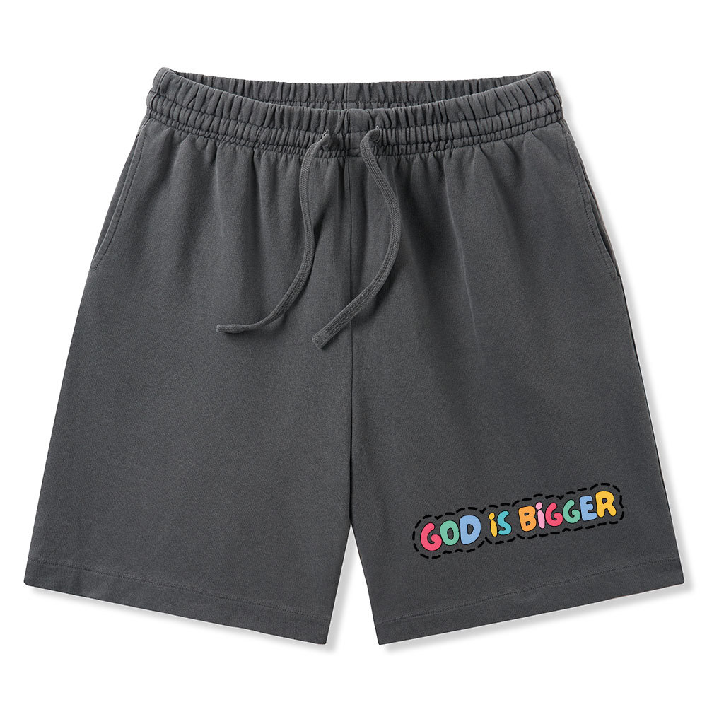 God Is Bigger Christian Washed Shorts