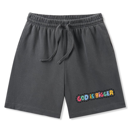 God Is Bigger Christian Washed Shorts