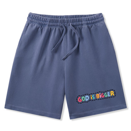 God Is Bigger Christian Washed Shorts