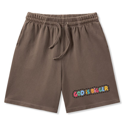 God Is Bigger Christian Washed Shorts