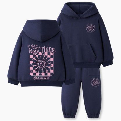God Is Doing A New Thing Christian Kid Fleece Hoodie Set