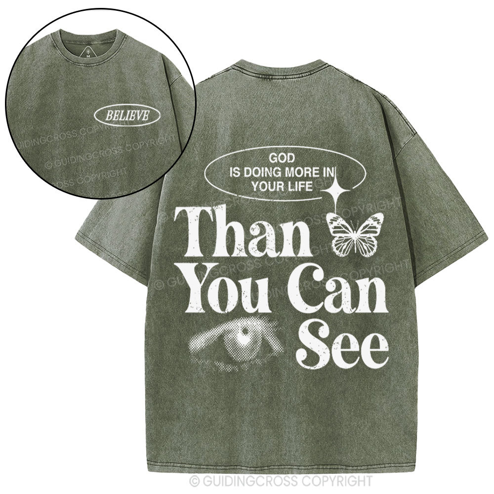 God Is Doing More In Your Life Christian Washed T-Shirt