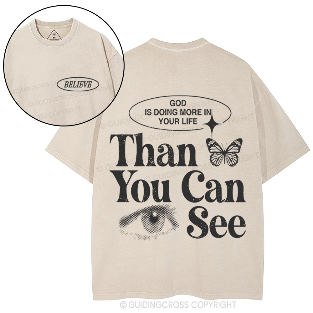 God Is Doing More In Your Life Christian Washed T-Shirt