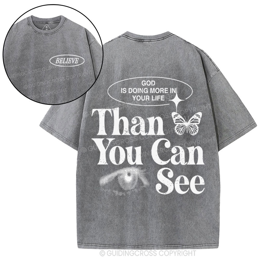 God Is Doing More In Your Life Christian Washed T-Shirt