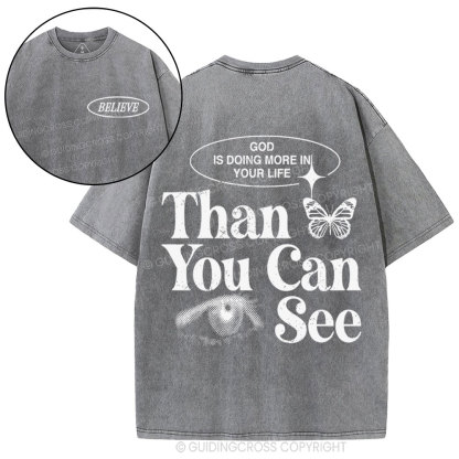 God Is Doing More In Your Life Christian Washed T-Shirt