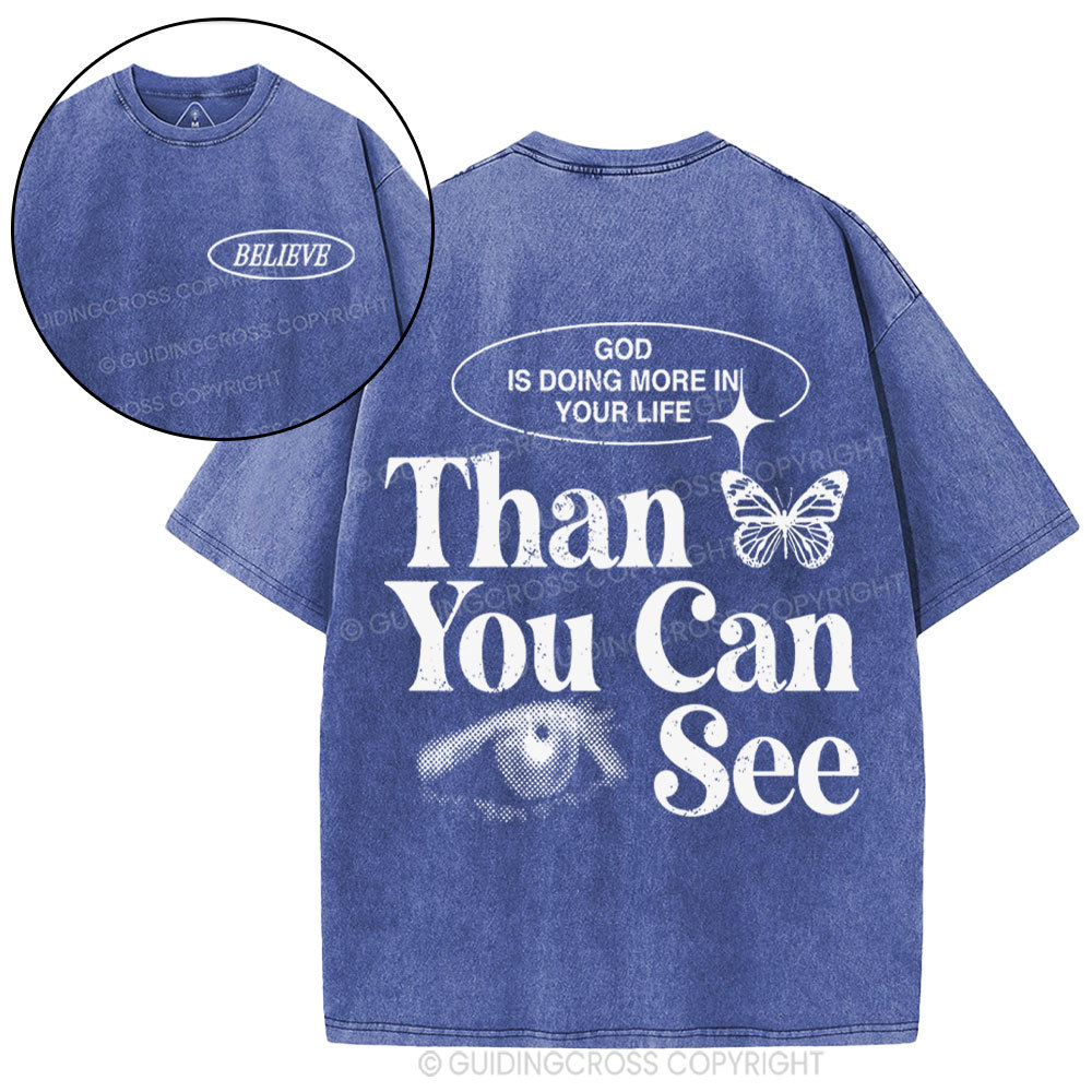 God Is Doing More In Your Life Christian Washed T-Shirt