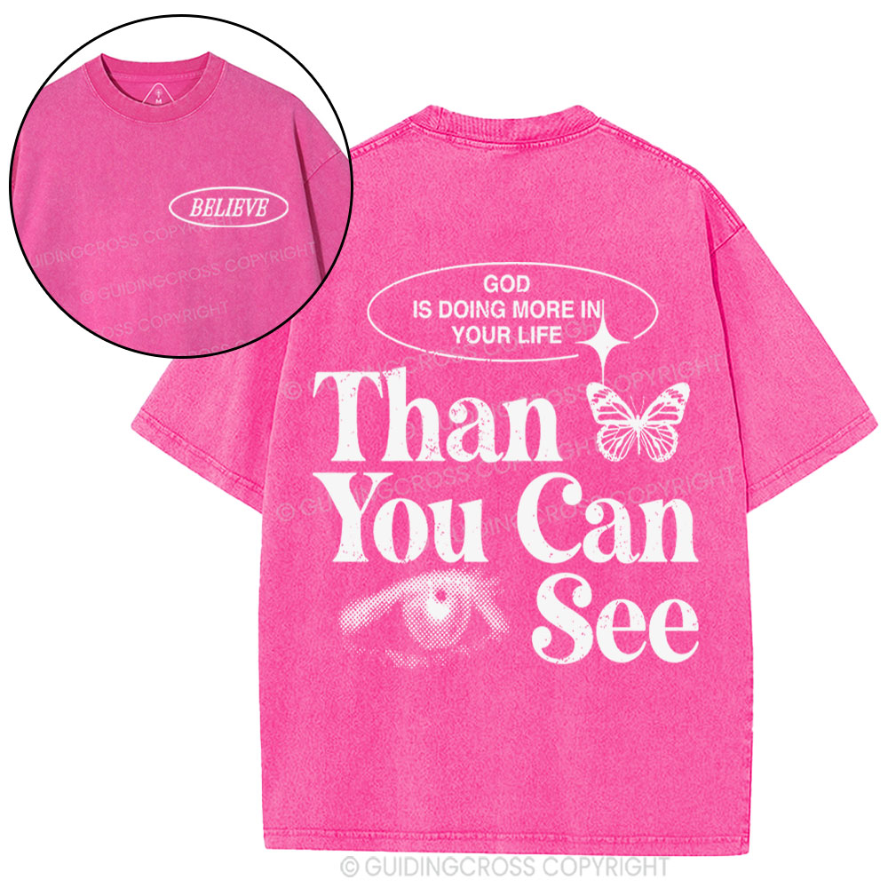 God Is Doing More In Your Life Christian Washed T-Shirt