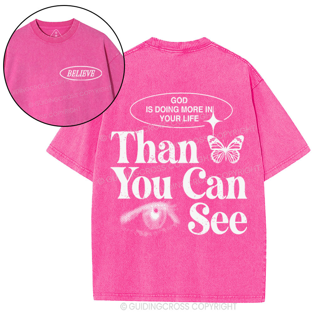 God Is Doing More In Your Life Christian Washed T-Shirt