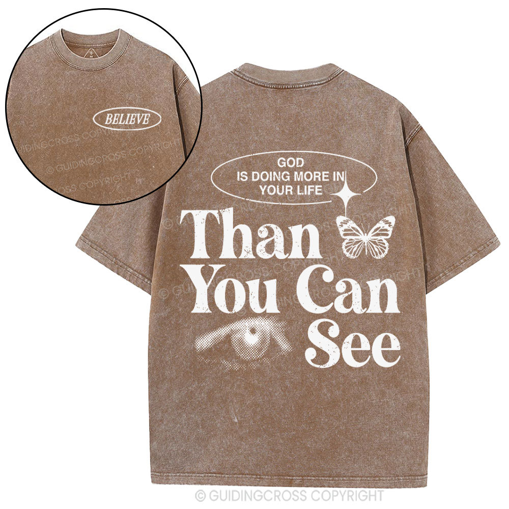 God Is Doing More In Your Life Christian Washed T-Shirt