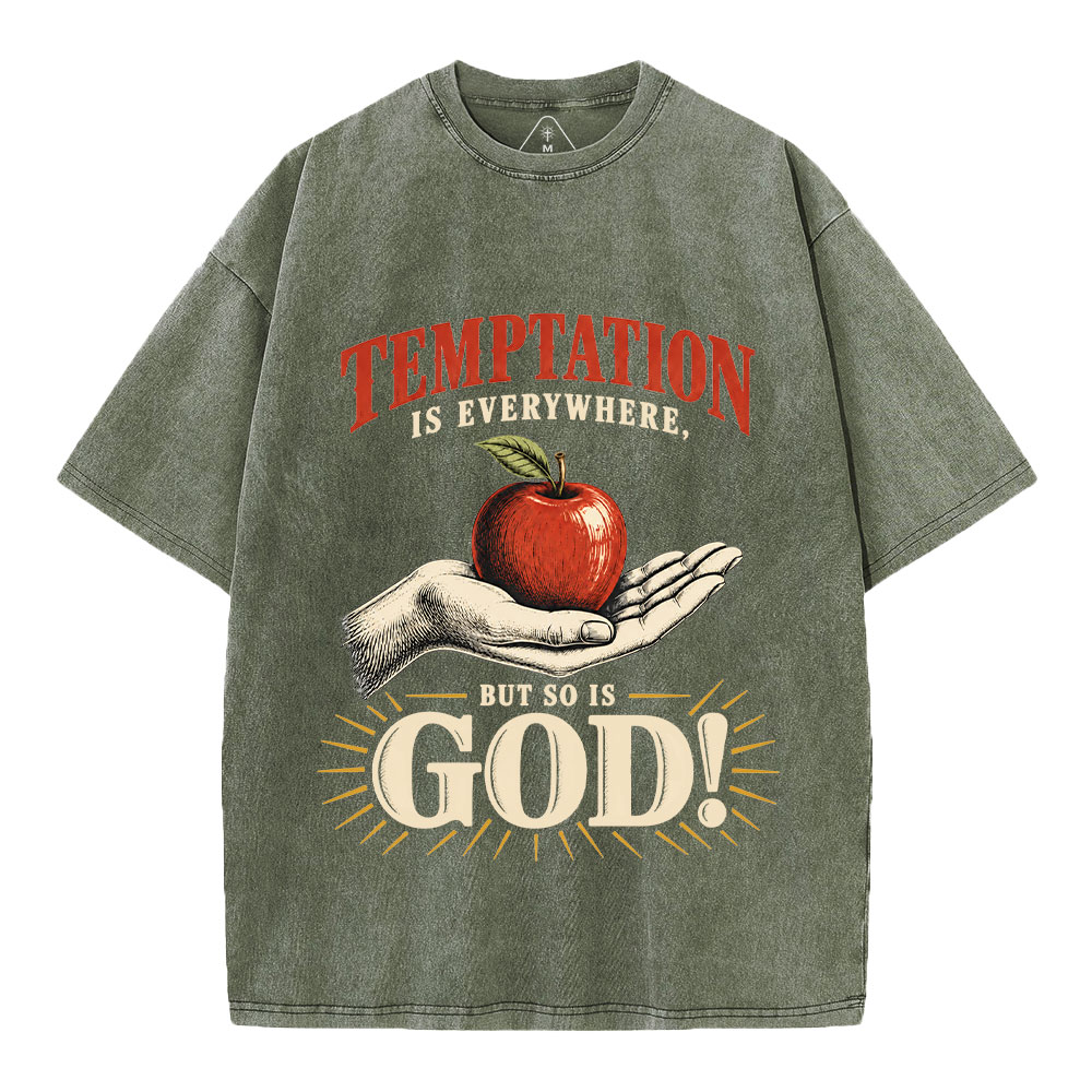 God Is Everywhere Christian Washed T-Shirt