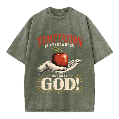 God Is Everywhere Christian Washed T-Shirt