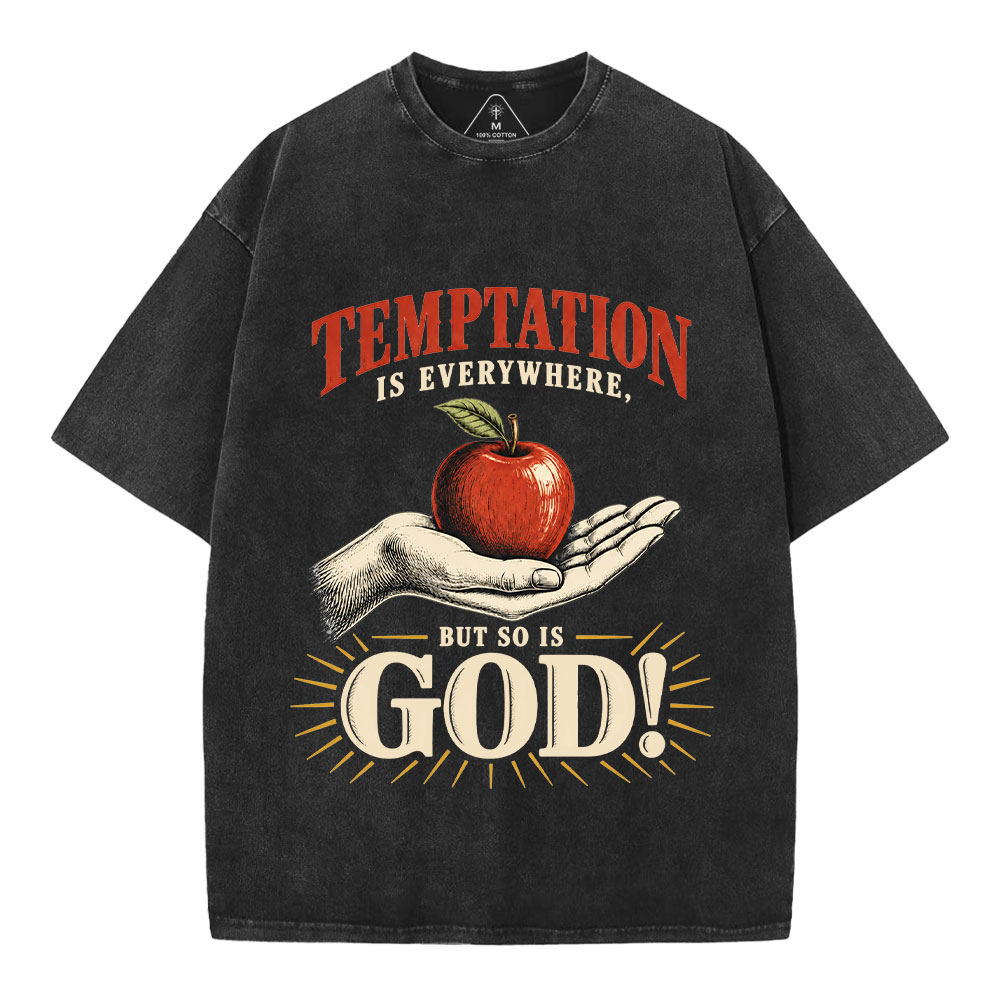 God Is Everywhere Christian Washed T-Shirt