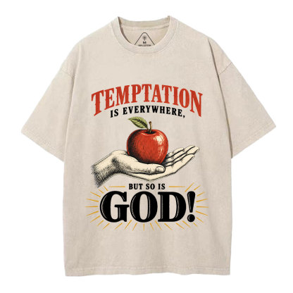 God Is Everywhere Christian Washed T-Shirt