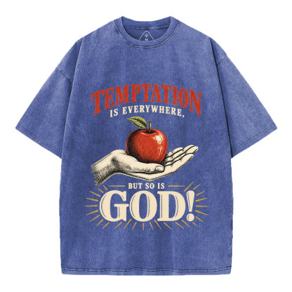 God Is Everywhere Christian Washed T-Shirt
