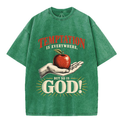 God Is Everywhere Christian Washed T-Shirt