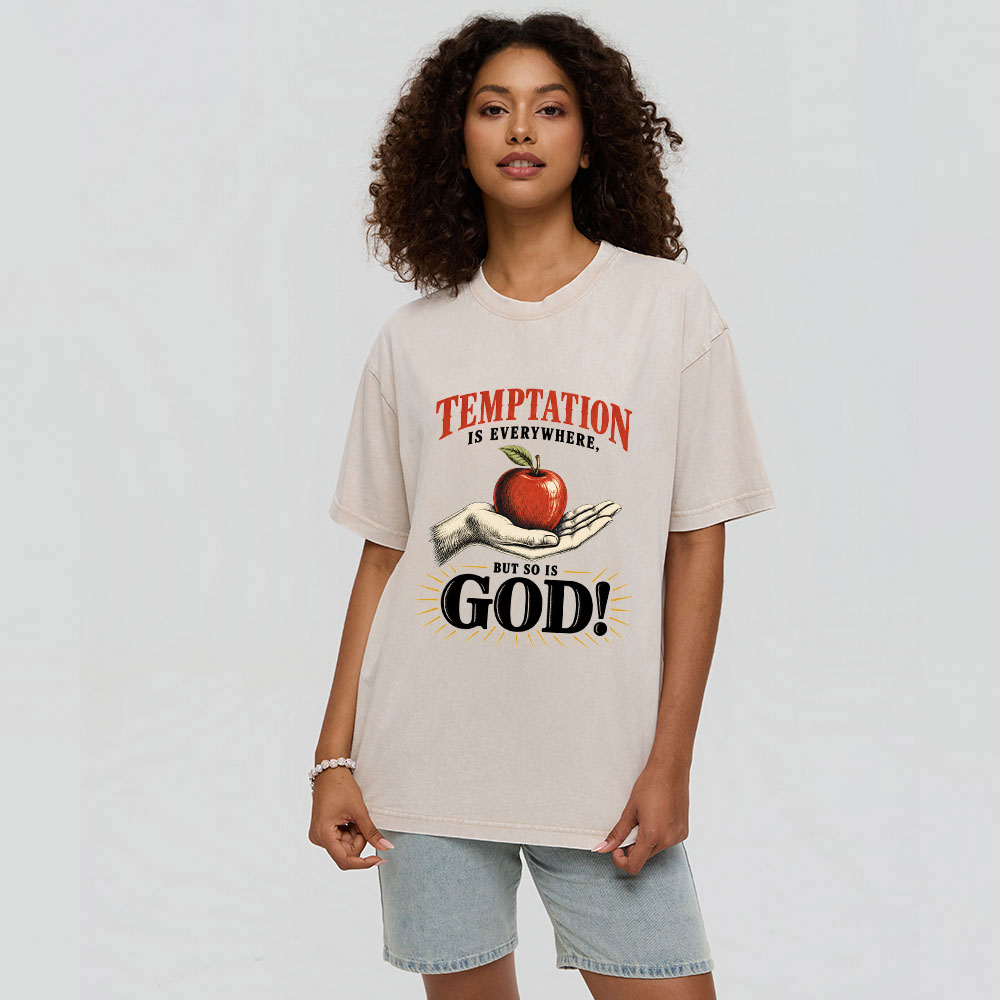 God Is Everywhere Christian Washed T-Shirt