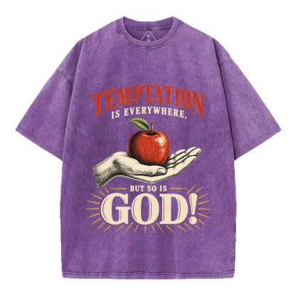 God Is Everywhere Christian Washed T-Shirt