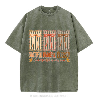 God Is Faithful In Every Season Christian Washed T-Shirt