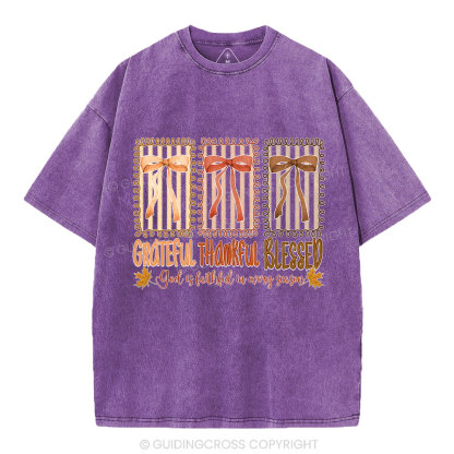 God Is Faithful In Every Season Christian Washed T-Shirt