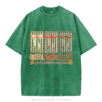 God Is Faithful In Every Season Christian Washed T-Shirt