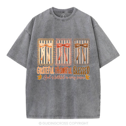 God Is Faithful In Every Season Christian Washed T-Shirt